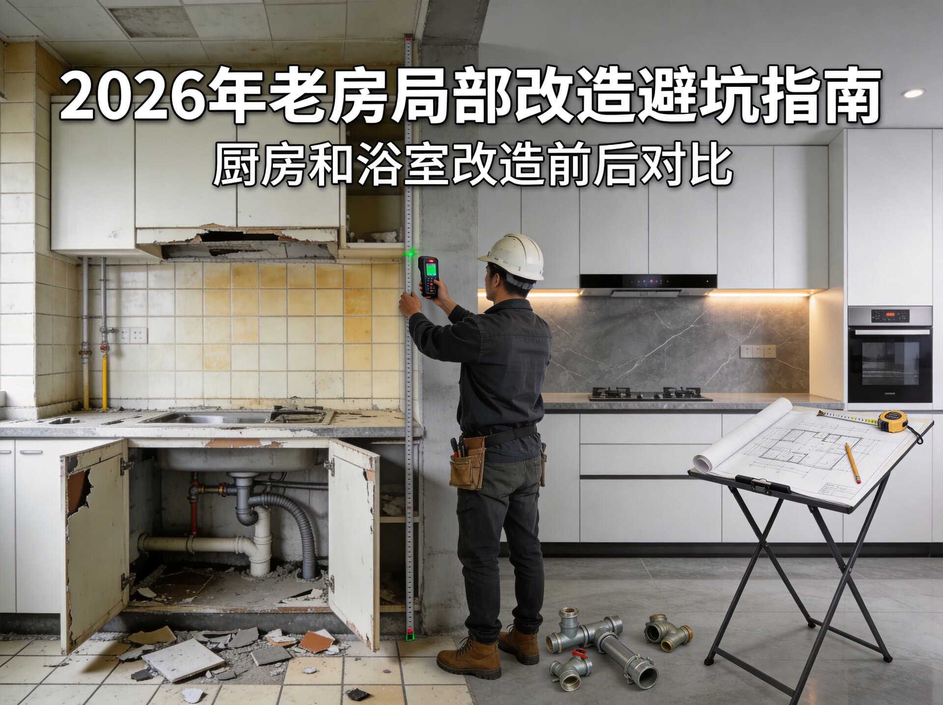 2026年老房局部改造避坑指南：厨卫翻新与墙面重装实操手册